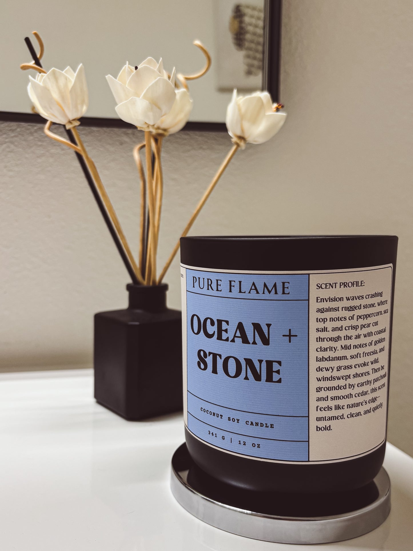 Ocean + Stone Candle